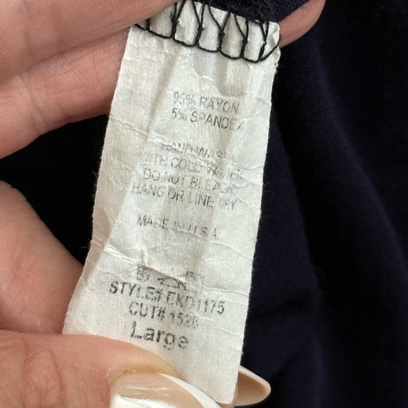 Eloges • Navy & Floral Lace Ruffle Off Shoulder Dress - Picture 9 of 16